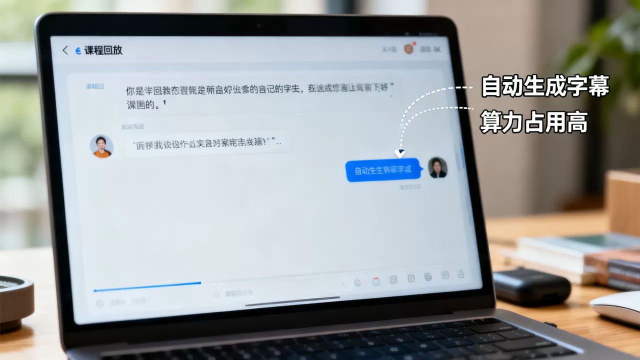 课程回放自动生成字幕很耗算力吗,算力占用高怎么办? 课程回放自动生成字幕很耗算力吗,算力占用高怎么办?