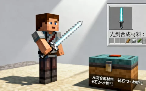 我的世界ec服务器光剑怎么装备，怎么快速获得？