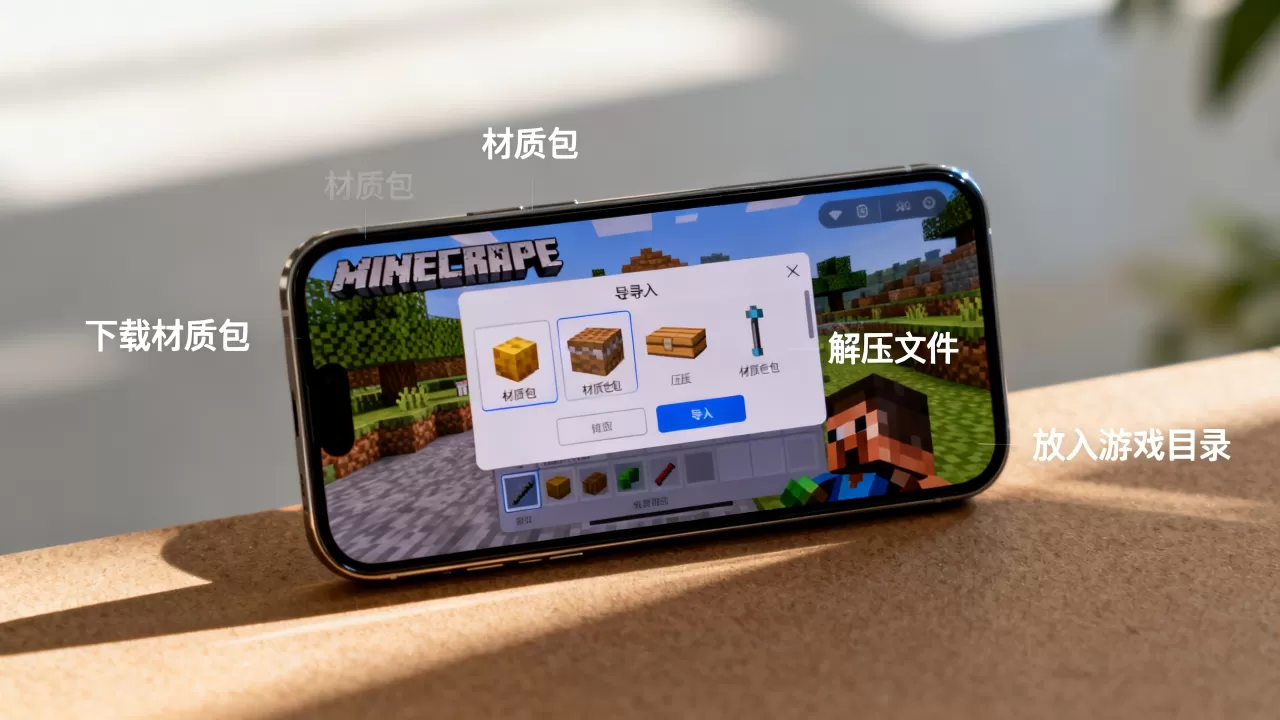 我的世界PE服务器怎么换材质包,手机版材质包如何导入? 我的世界PE服务器怎么换材质包,手机版材质包如何导入?