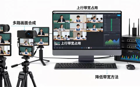 直播课多路画面合成会占用多少上行带宽，如何降低带宽占用？