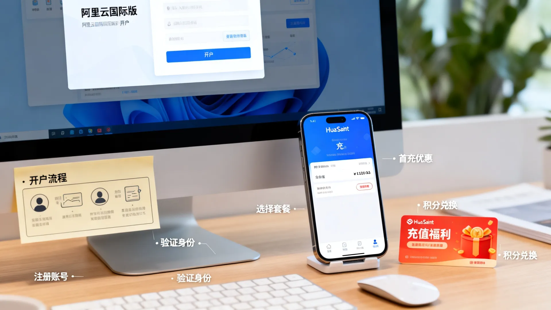 阿里云国际版怎么开户？HuaSaint充值福利有哪些？
