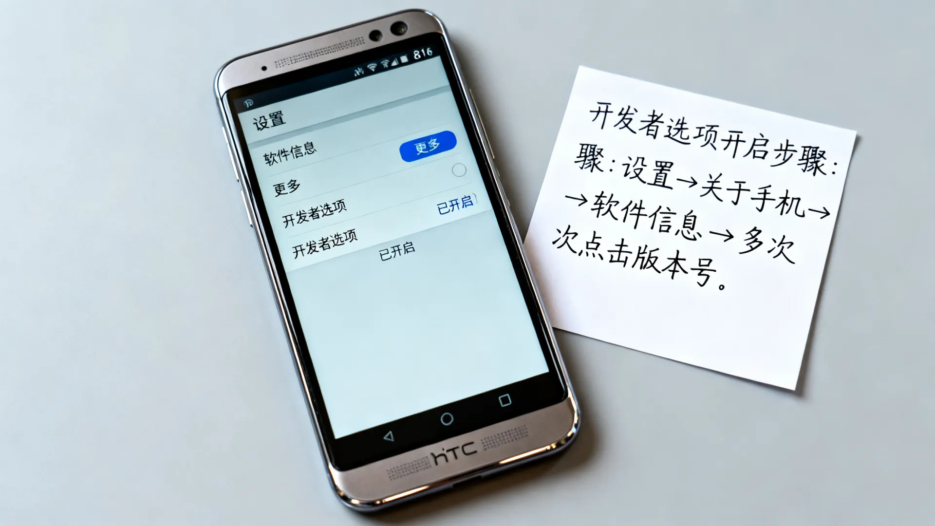 htc 816 开发者选项 htc 816 开发者选项