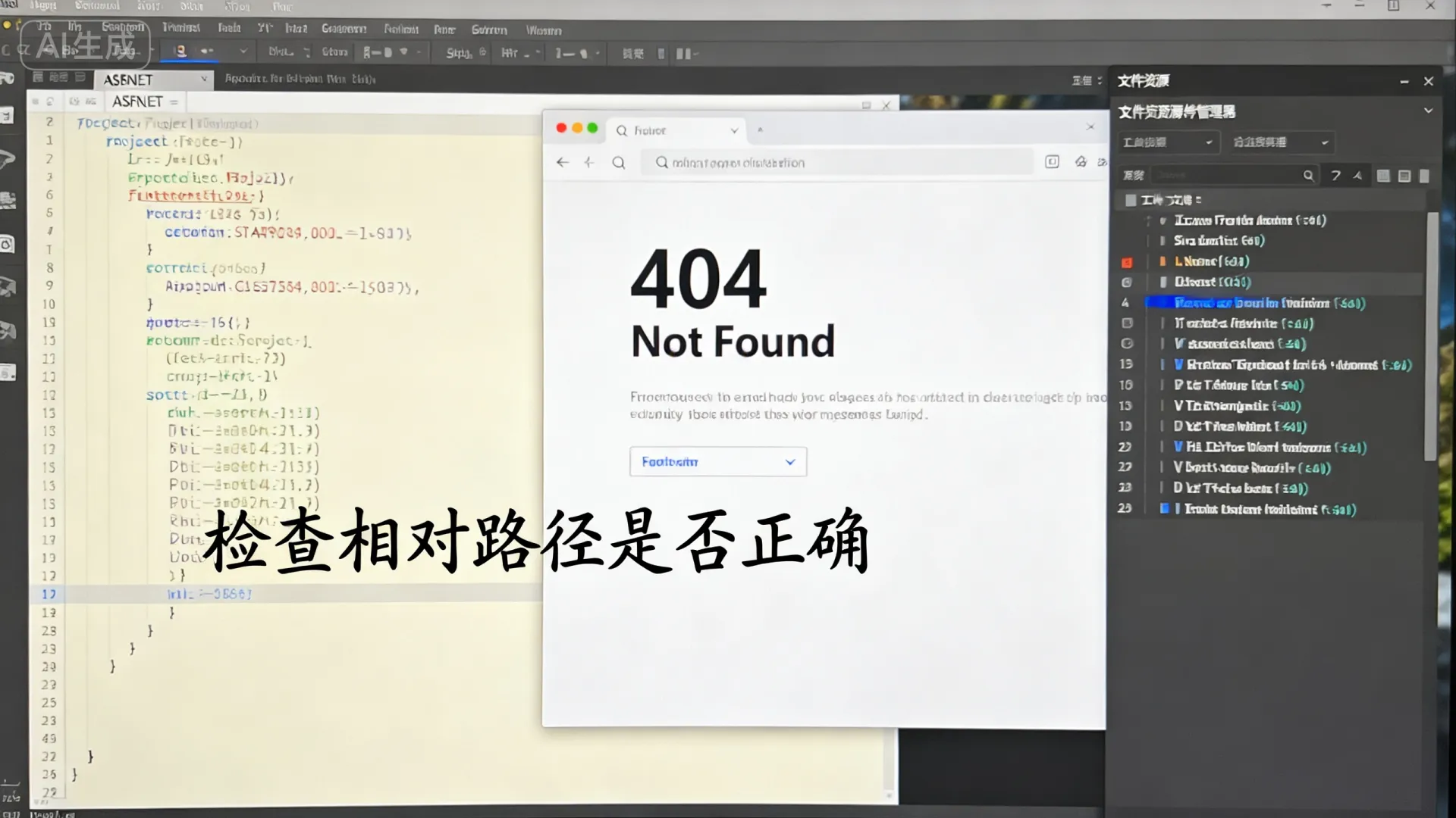 在ASP.NET中如何解决文件路径错误以避免404问题? 在ASP.NET中如何解决文件路径错误以避免404问题?