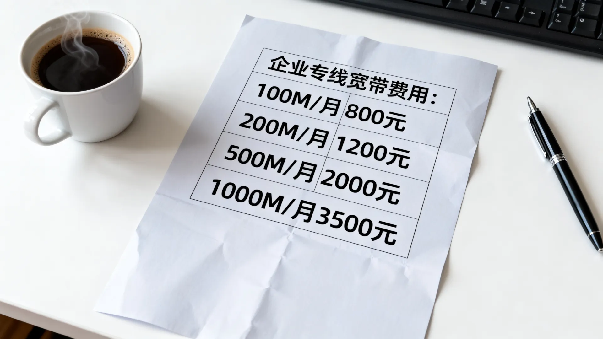专线宽带多少一年？附详细价格表，企业专线宽带费用一般多少钱