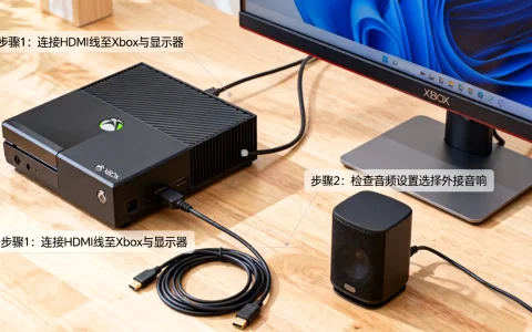 Xbox怎么连电脑显示器,Xbox连显示器没声音怎么办?