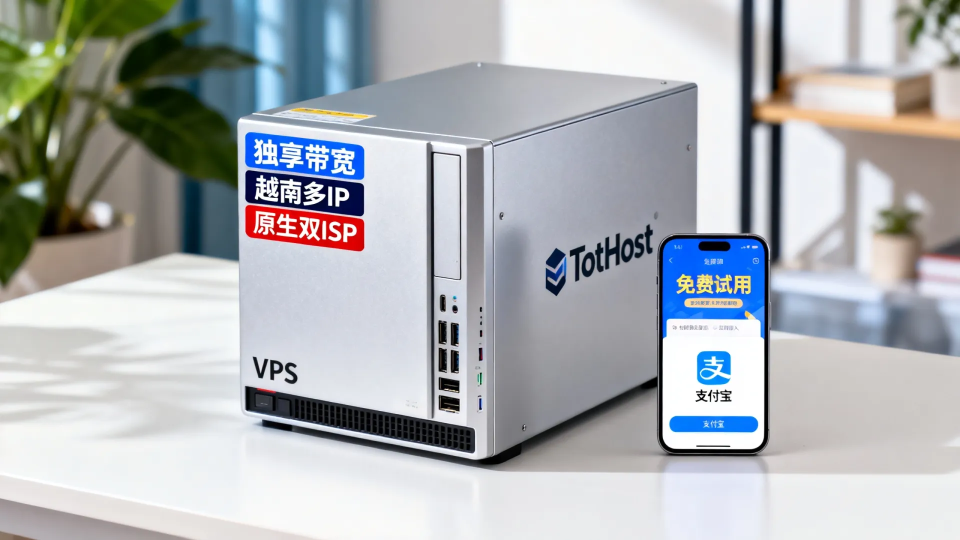 TotHost独享带宽越南多IP原生双ISP VPS怎么用？免费试用支持支付宝吗？