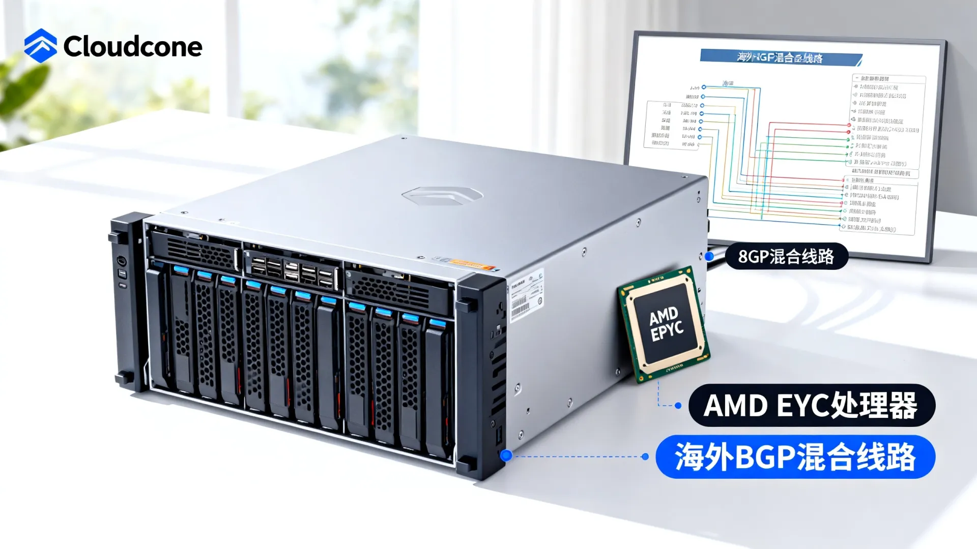 海外BGP混合线路 cloudcone - AMD EPYC 9004,流量无封顶 海外BGP混合线路 cloudcone