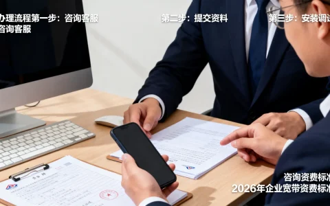 中国移动企业宽带2026年资费多少？企业宽带办理流程及费用标准
