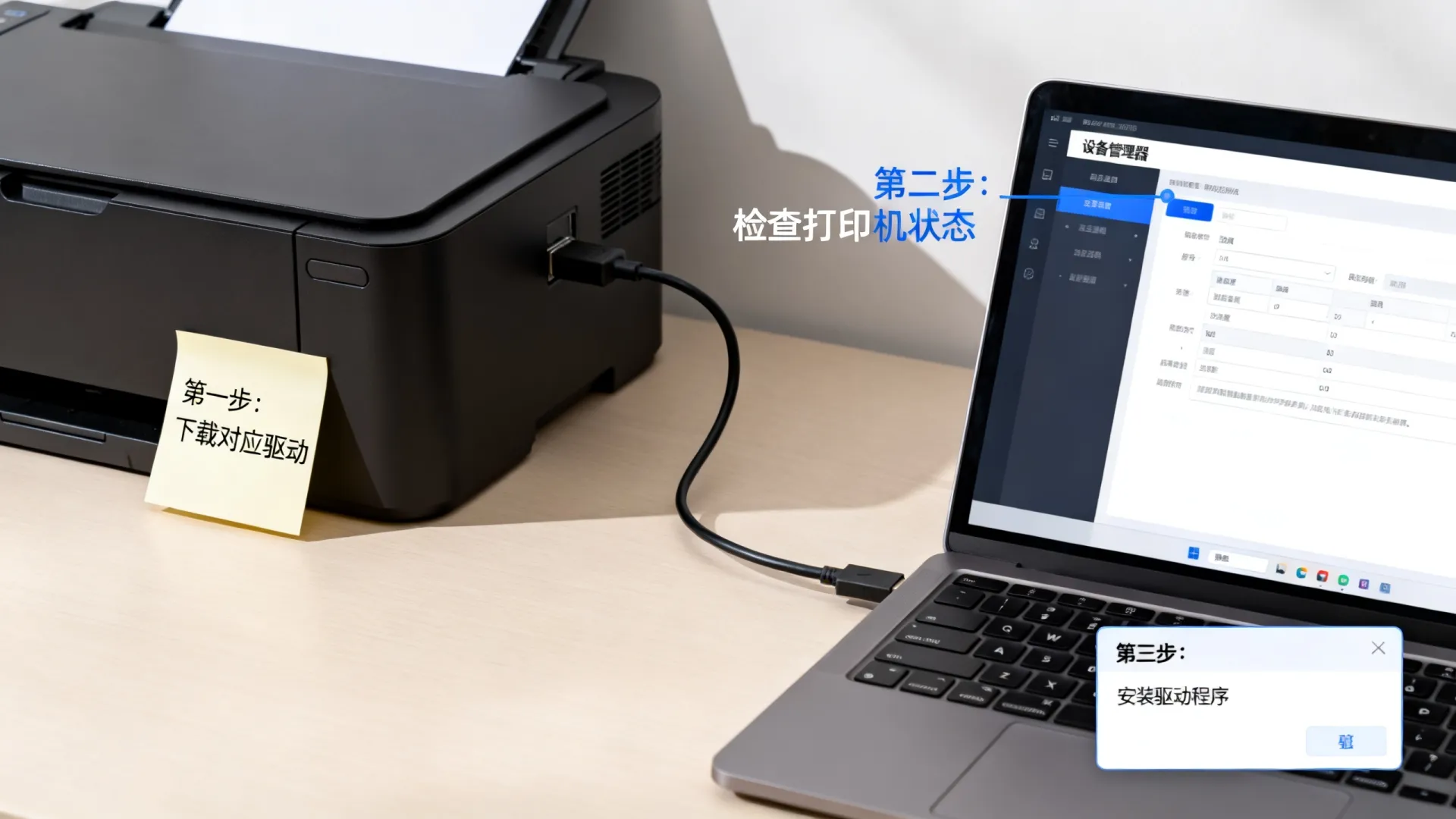 如何安装打印机连接电脑驱动程序 如何安装打印机连接电脑驱动程序