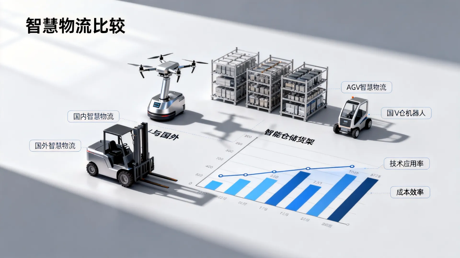 智慧物流国内外比较图表，国内外智慧物流差距在哪里？