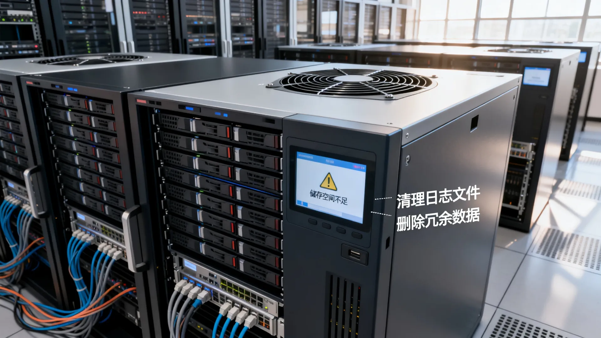 服务器显示储存空间不足 服务器显示储存空间不足