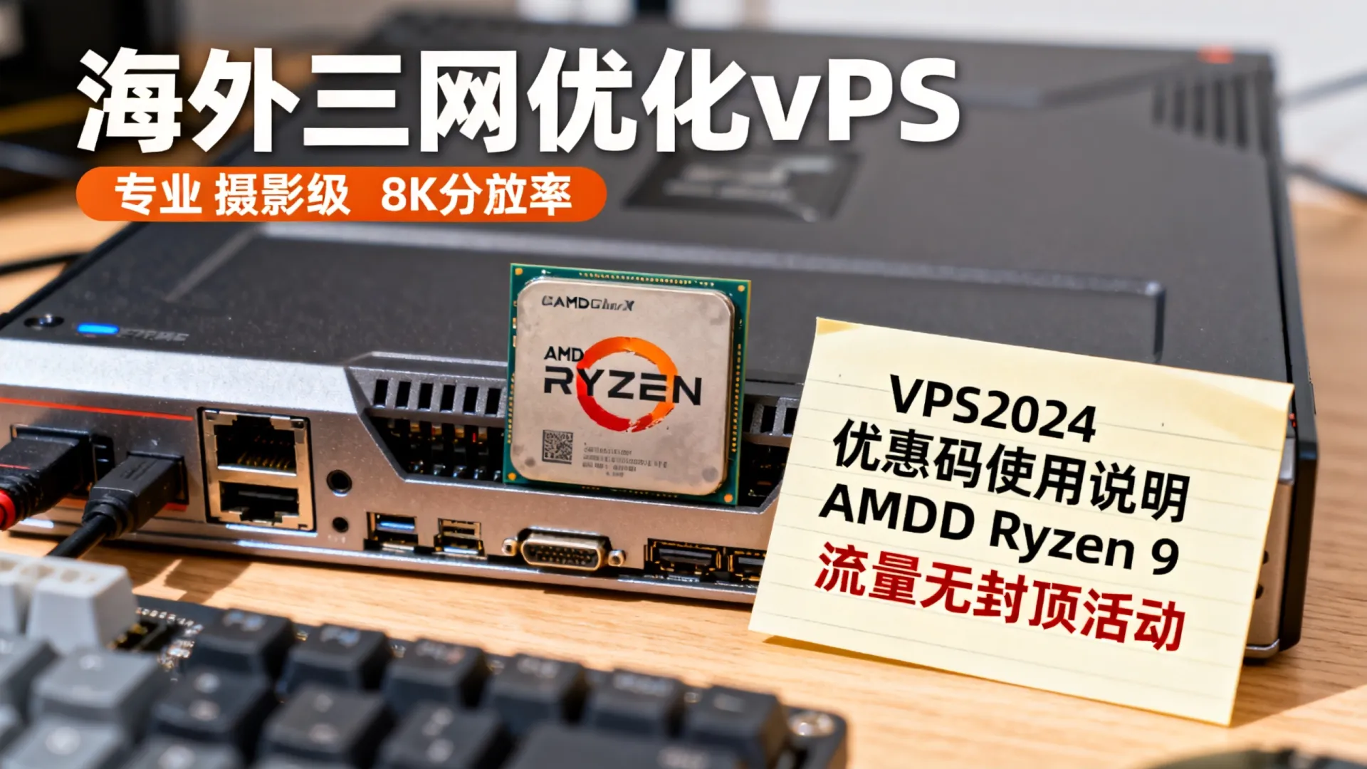 活动期间 海外三网优化 vps优惠码 - AMD Ryzen 9,流量无封顶 活动期间 海外三网优化 vps优惠码
