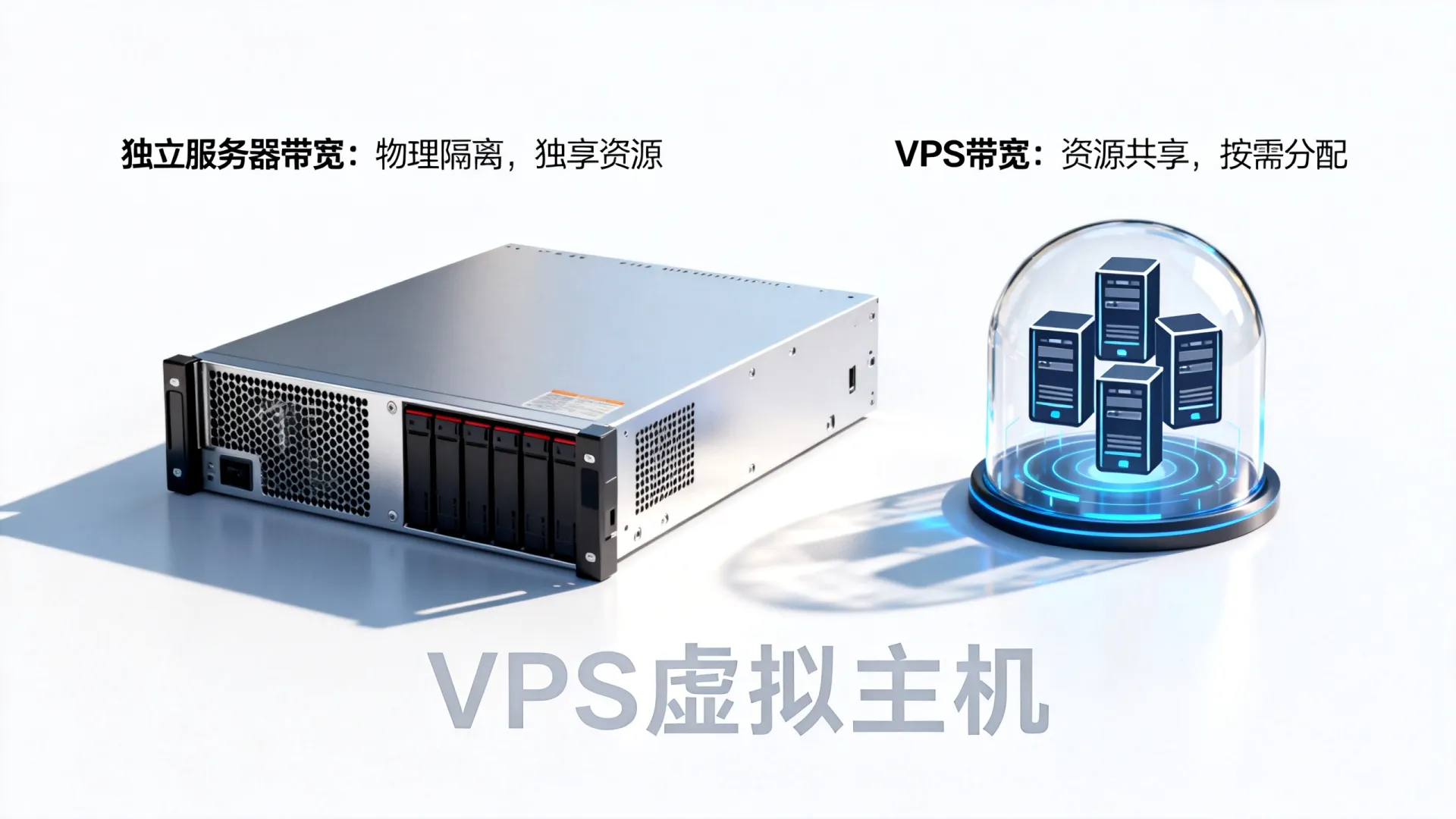 独立服务器带宽和VPS带宽区别在哪？独立服务器带宽和VPS带宽哪个好？