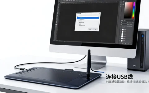 电脑手感怎么用PS,手绘板连接电脑怎么设置压感?
