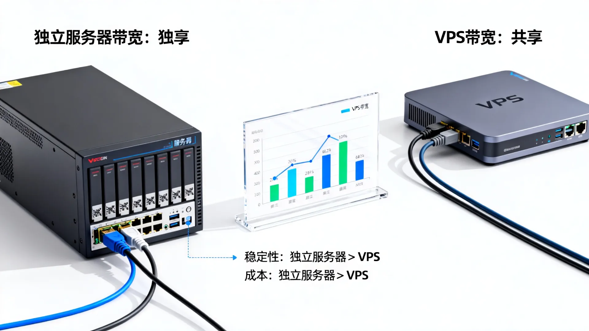 独立服务器带宽和VPS带宽区别在哪
