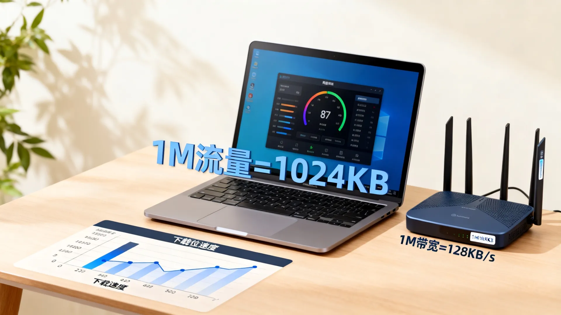 带宽1M等于多少流量？1M带宽实际下载速度是多少