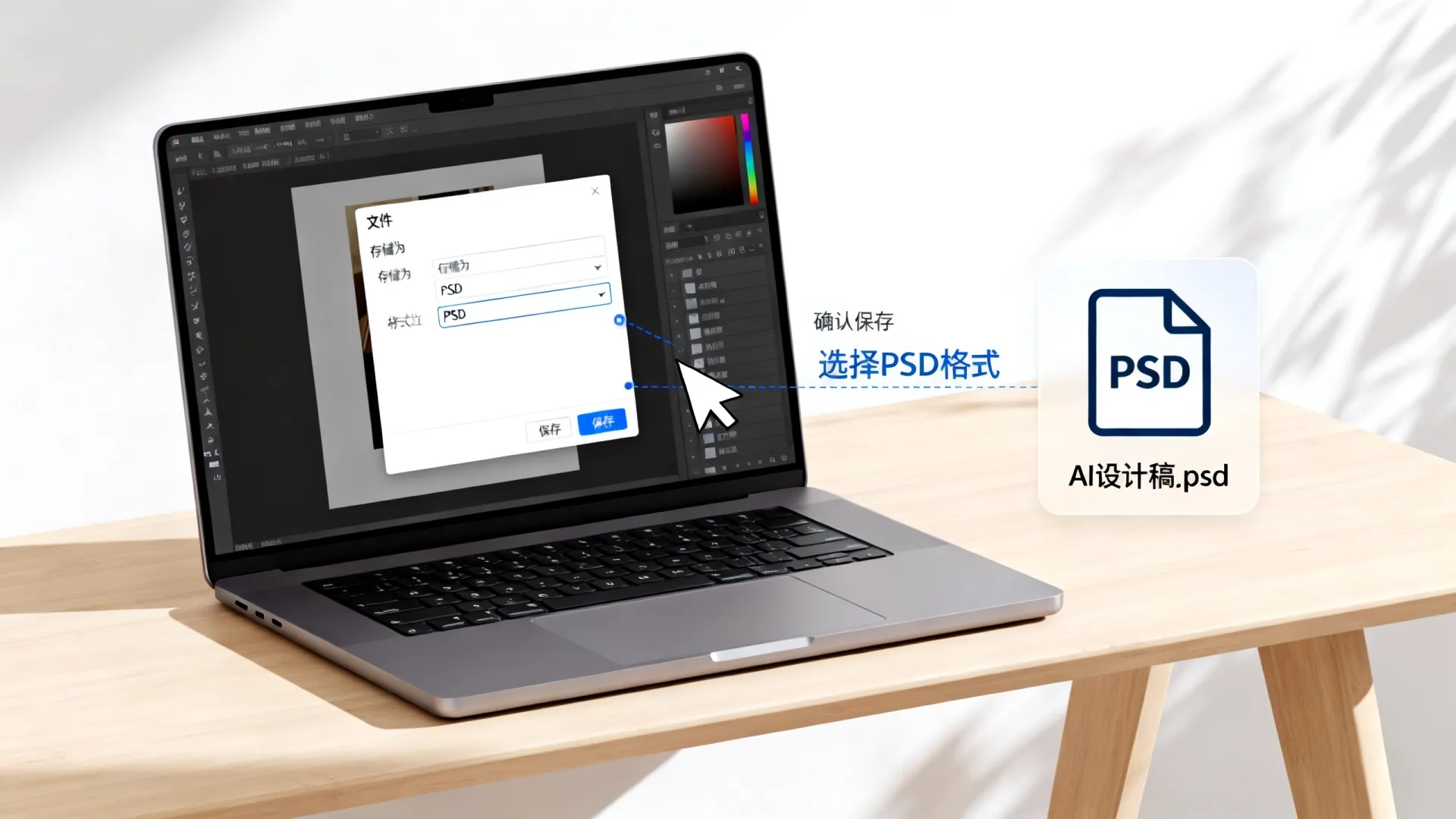 AI怎么存储为psd，AI怎么保存成psd文件？