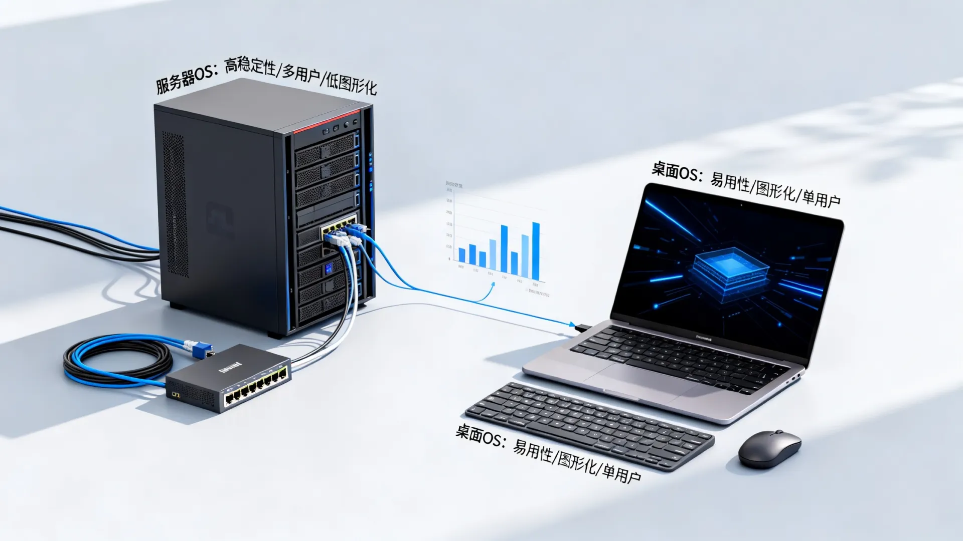服务器操作系统与桌面操作系统有哪些区别，怎么选？