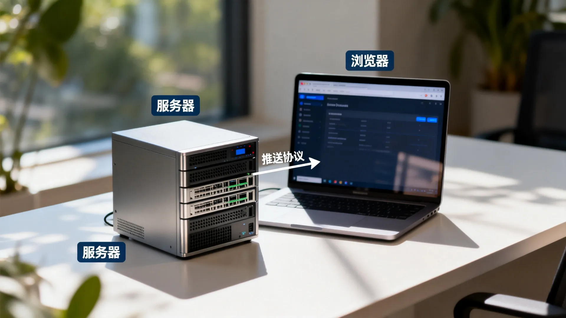 服务器推送消息给浏览器