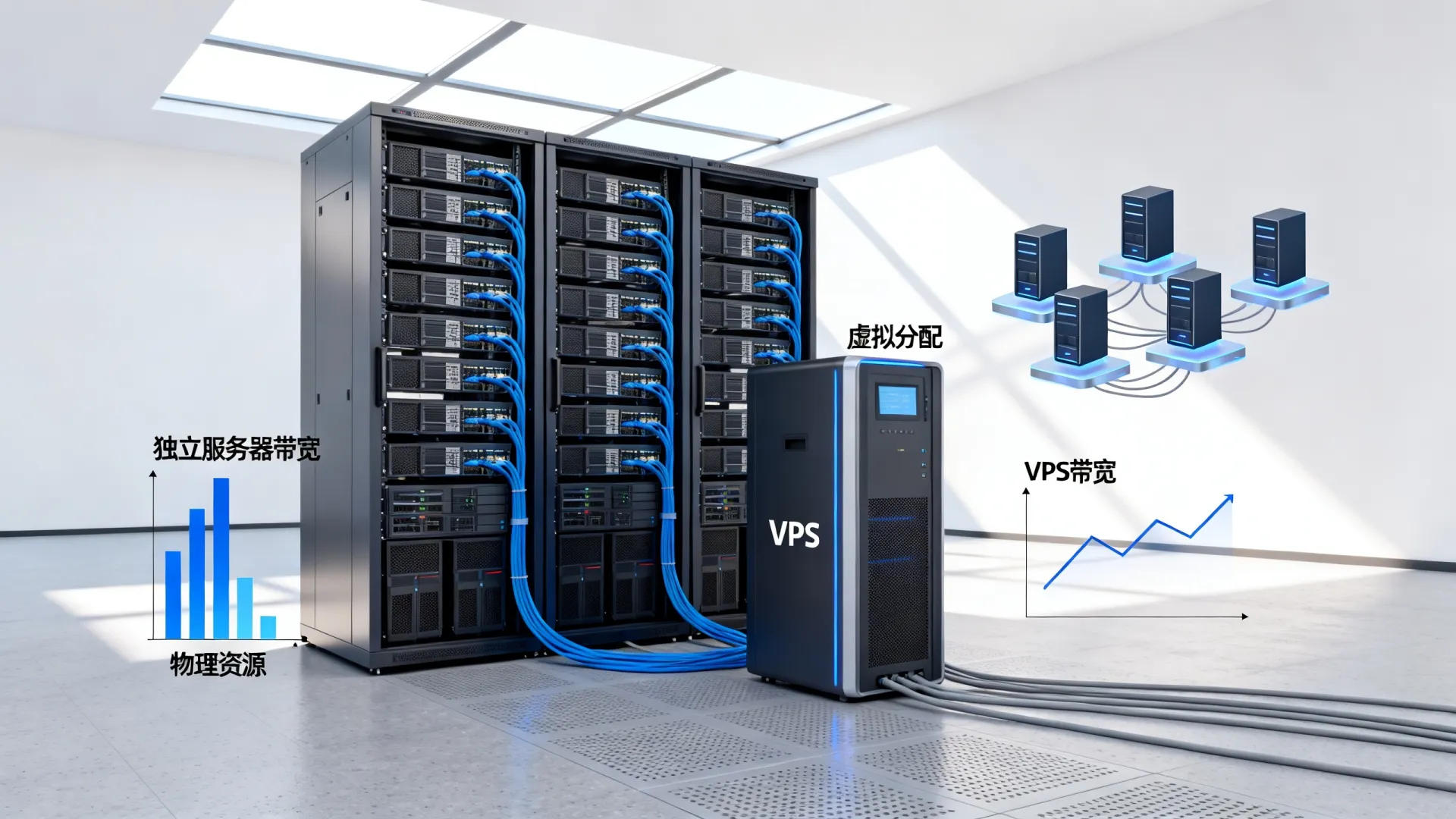 独立服务器带宽和VPS带宽区别在哪