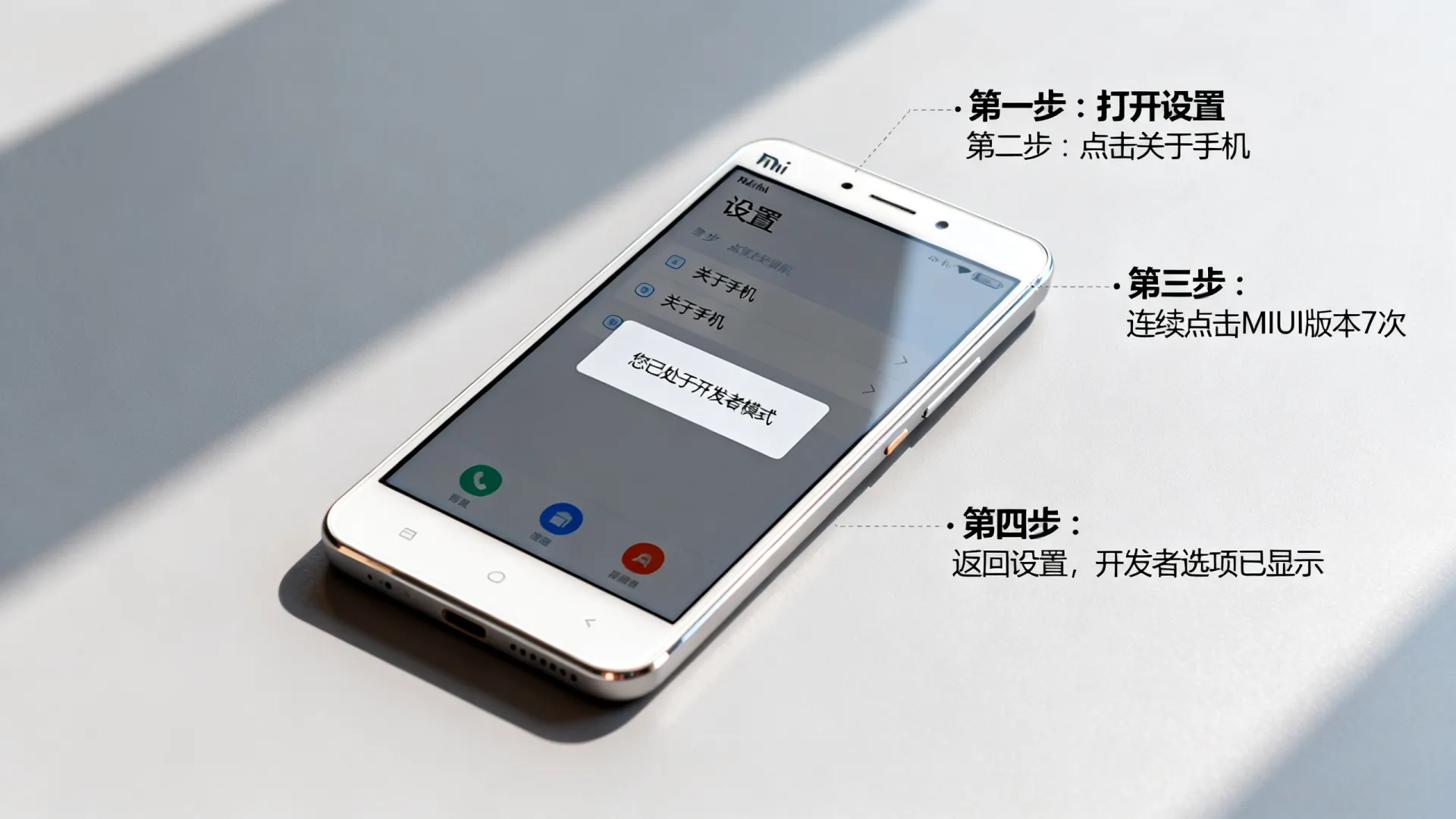 红米4a 开发者选项