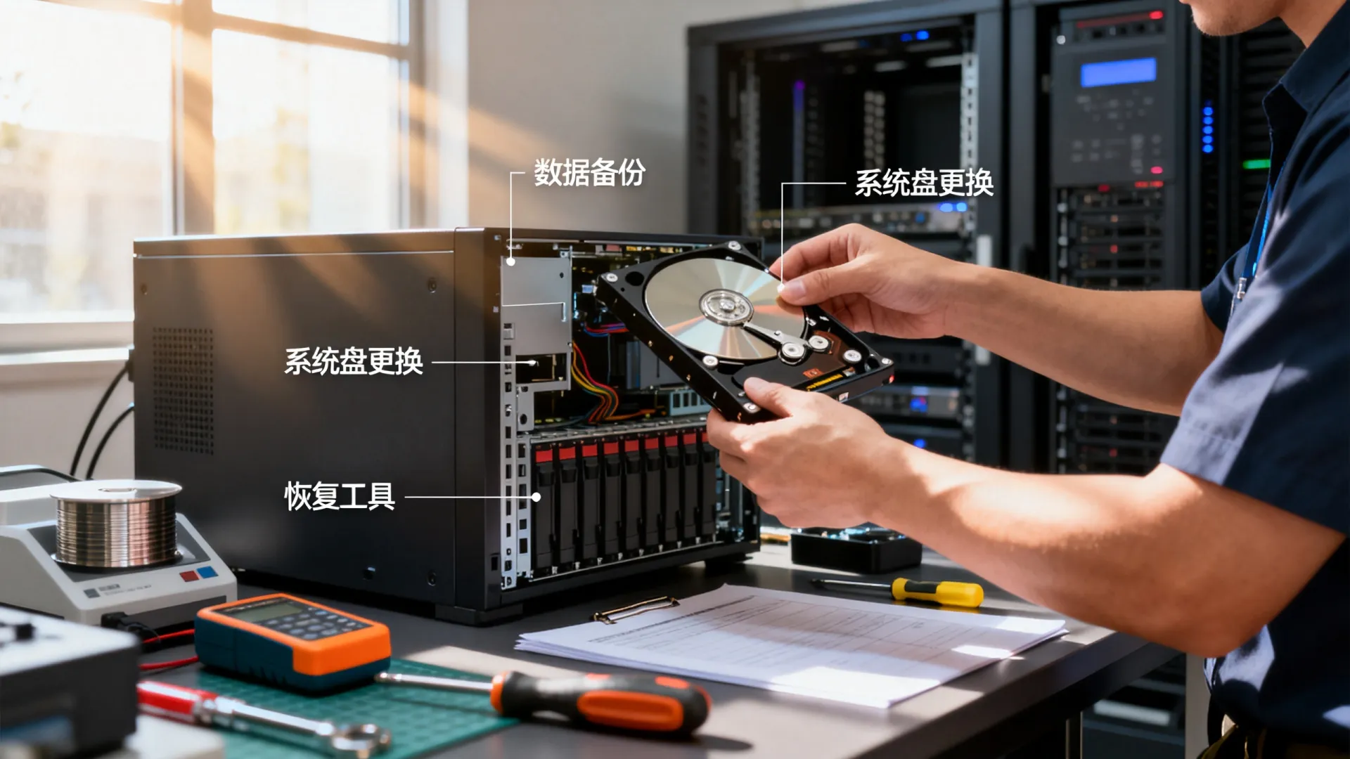 服务器更换系统盘数据丢失怎么办，数据还能找回吗