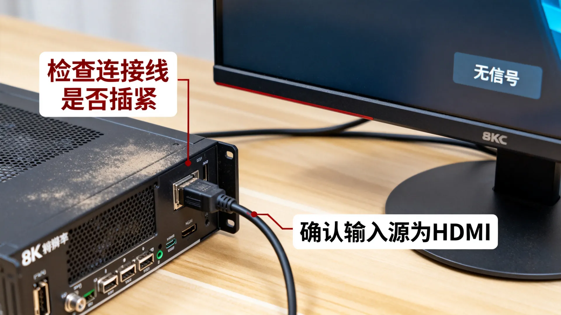 服务器插显示器不显示