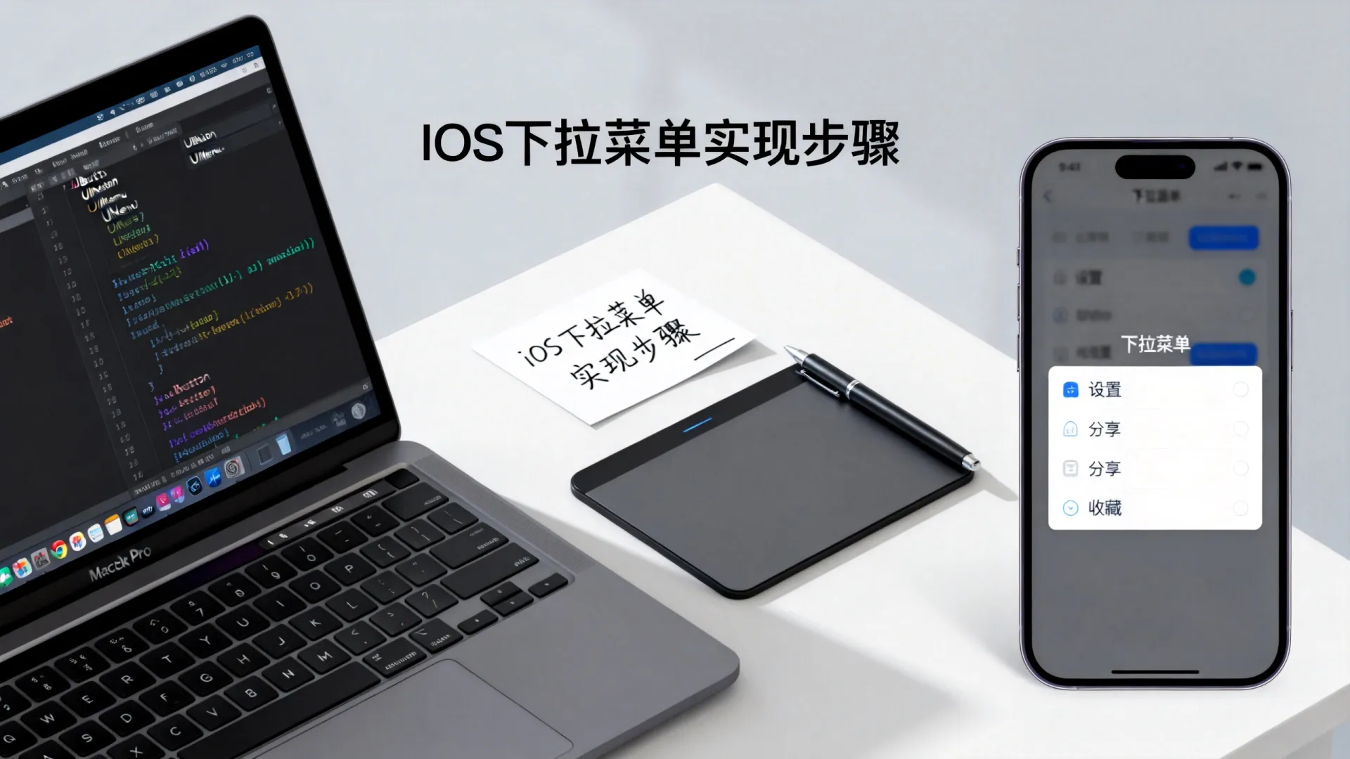 ios开发菜单怎么实现，ios开发下拉菜单制作教程