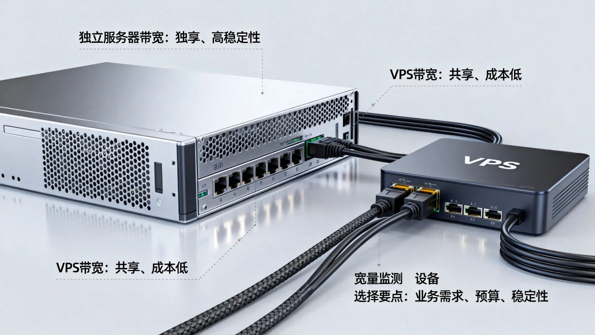 独立服务器带宽和VPS带宽区别在哪