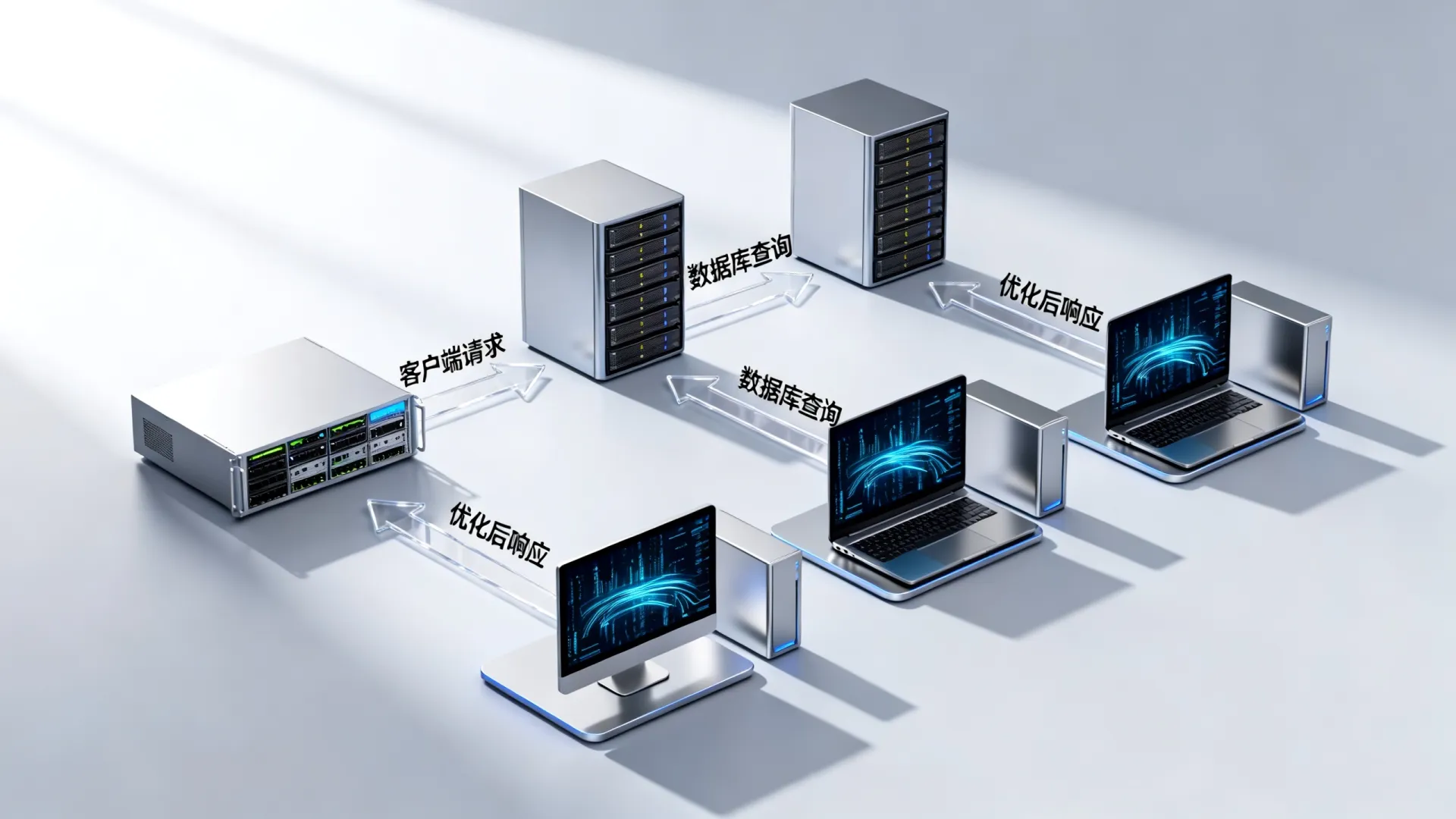 服务器接收客户端请求数据库