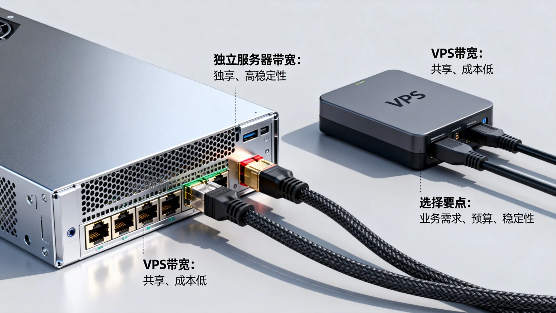独立服务器带宽和VPS带宽区别在哪