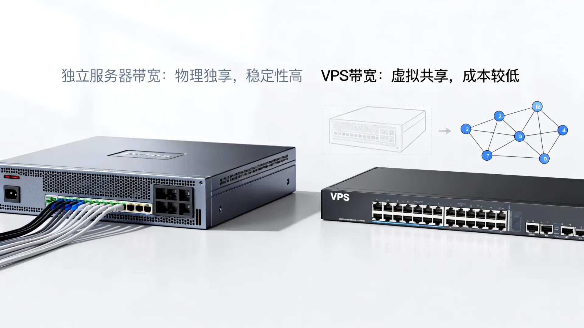 独立服务器带宽和VPS带宽区别在哪