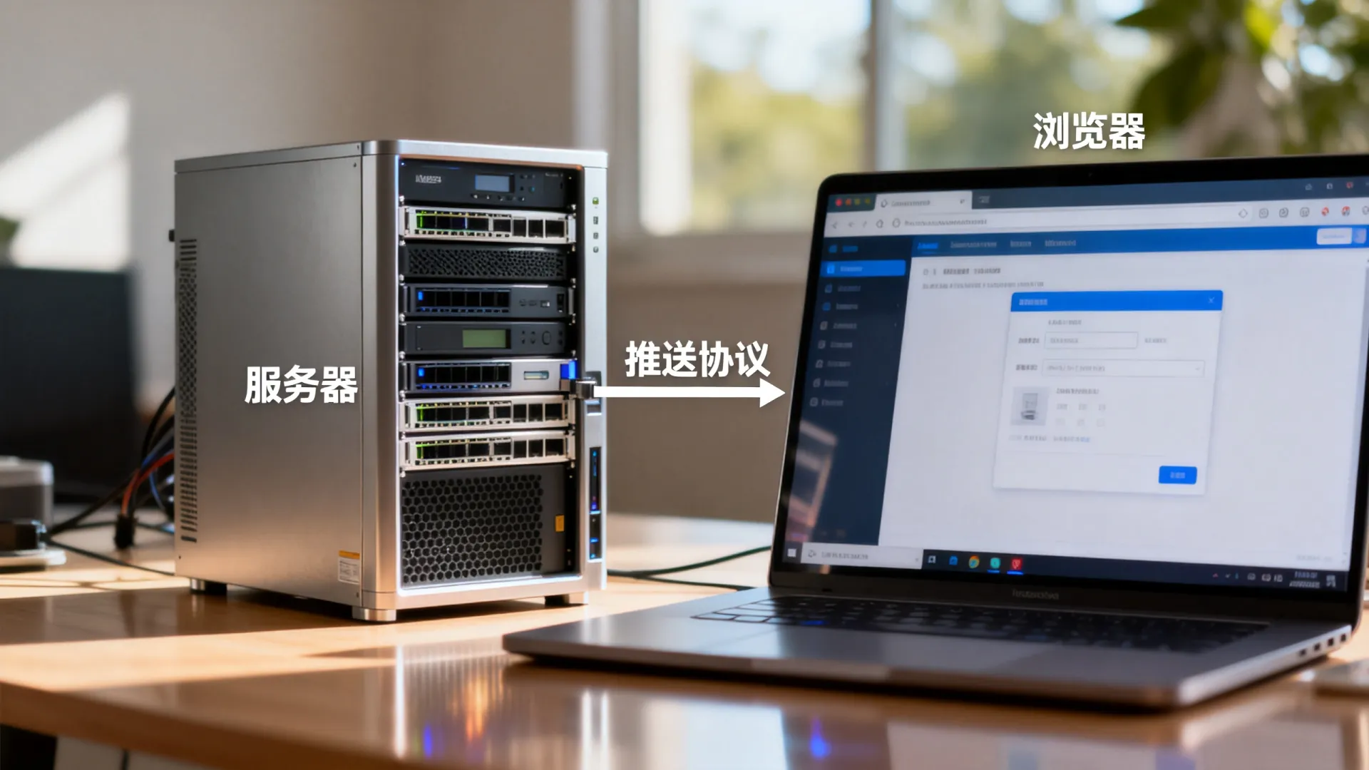 服务器推送消息给浏览器