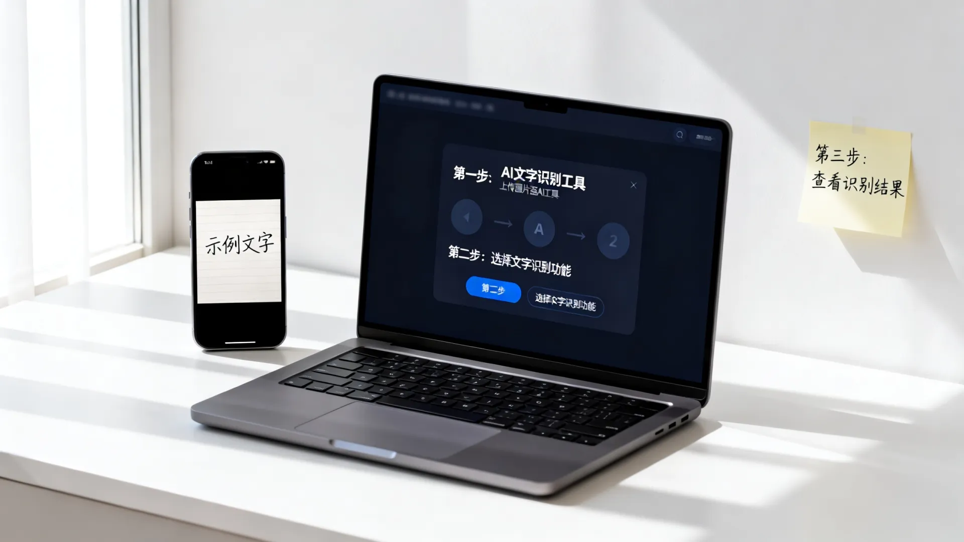 ai中如何识别图片上的文字