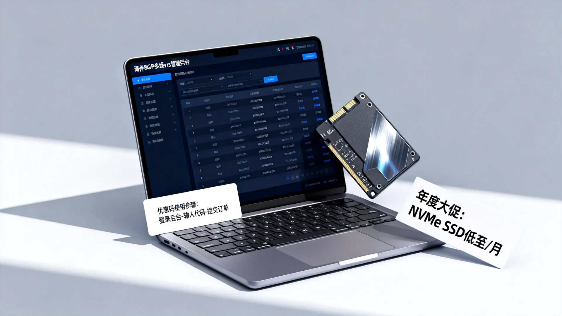 海外BGP多线vps优惠码怎么用？年度大促NVMe SSD低至多少