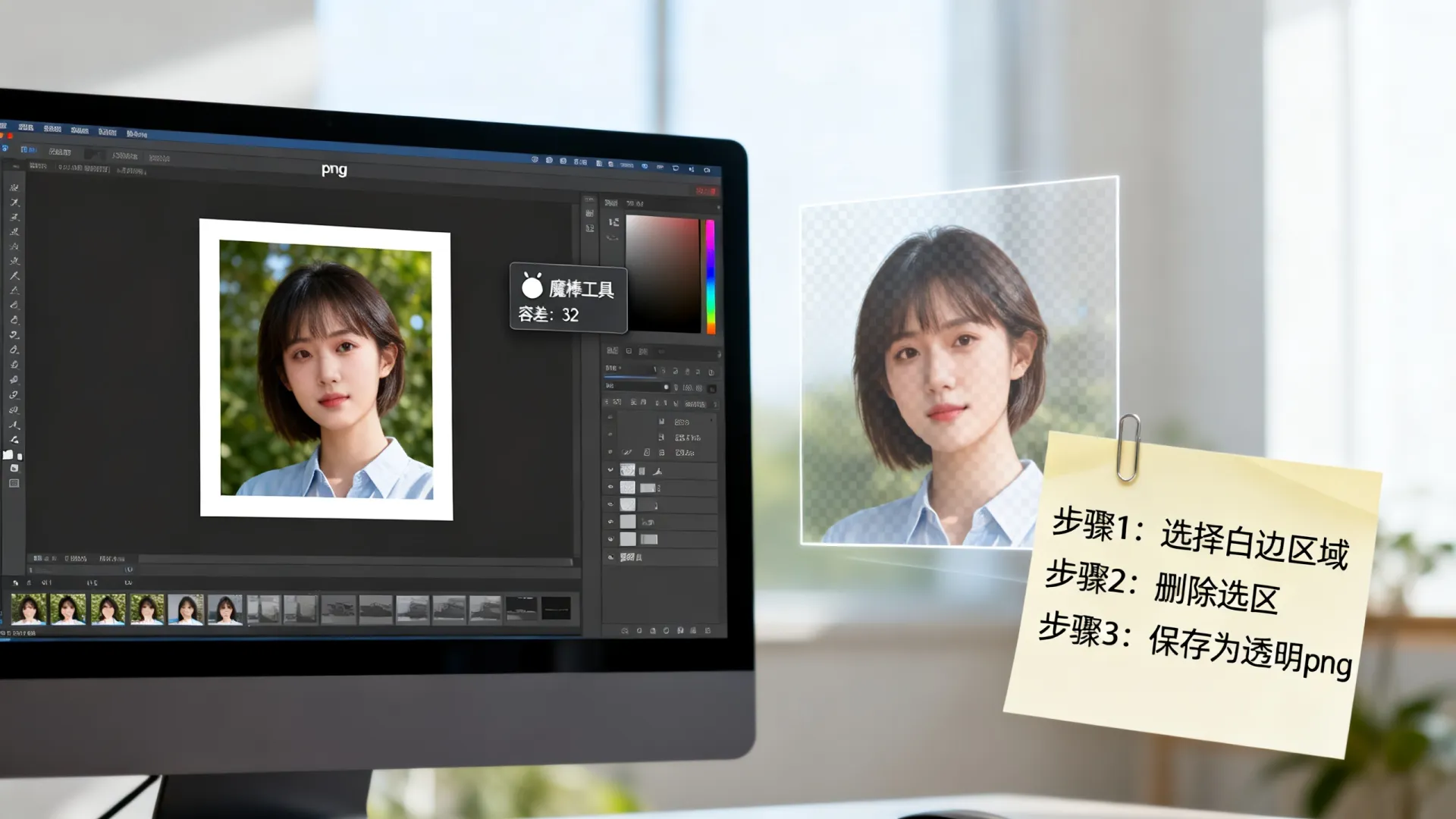 AI图片存储为png格式有白边怎么办，如何去除白边变透明？