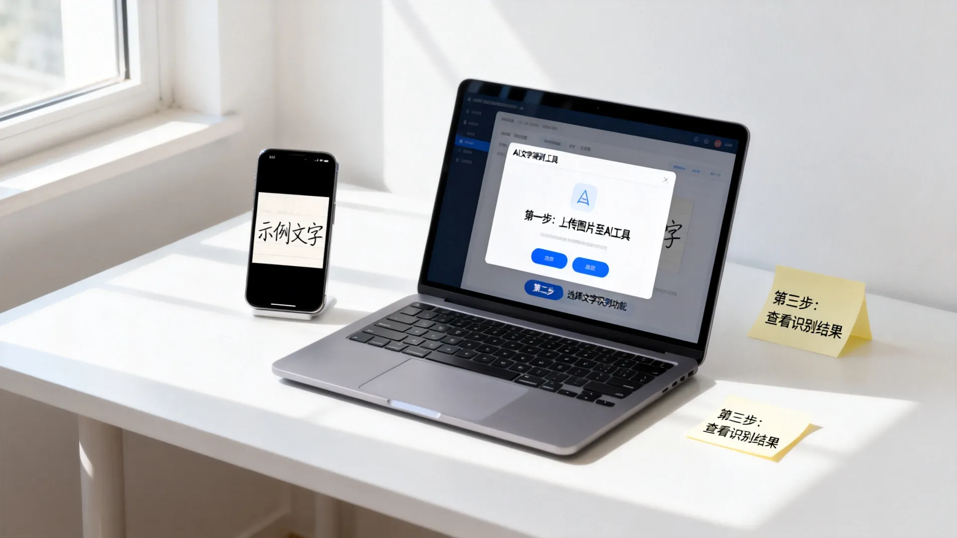 ai中如何识别图片上的文字